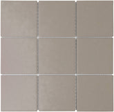 The Mosaic Factory London Mozaiek Tegel Vierkant - Grijs Porselein Ongeglazuurd, R11 95x95x6 mm