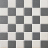 The Mosaic Factory London Mozaiek Tegel Vierkant - Schaakbord Porselein Ongeglazuurd, R11 309x309 mm