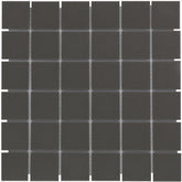 The Mosaic Factory London Mozaiek Tegel Vierkant - Zwart Porselein Ongeglazuurd, R11 309x309 mm