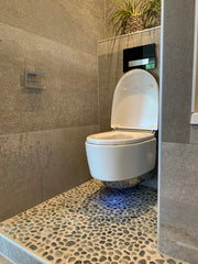 The Mosaic Factory Natural Stone Mozaiek Tegel Kiezel - Dark Grey Kiezels Natural 303x300 mm