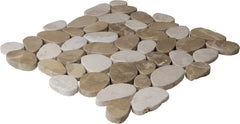 The Mosaic Factory Natural Stone Mozaiek Tegel Pebbles - Brown Mix Natural 300x300 mm