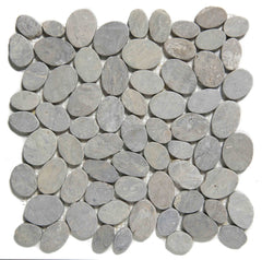 The Mosaic Factory Natural Stone Mozaiek Tegel Pebbles - Grey Marmer Natural 301x300 mm