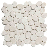 The Mosaic Factory Natural Stone Mozaiek Tegel Pebbles - Ivory Marmer Natural 302x300 mm