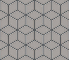 The Mosaic Factory Paris Mozaiek Tegel Cubic - Licht grijs Porselein Geglazuurd 266x305 mm