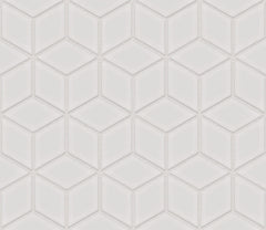 The Mosaic Factory Paris Mozaiek Tegel Cubic - Wit Porselein Geglazuurd 266x305 mm