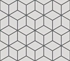 The Mosaic Factory Paris Mozaiek Tegel Cubic - Wit Porselein Geglazuurd 266x305 mm