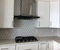 The Mosaic Factory Paris Mozaiek Tegel Cubic - Wit Porselein Geglazuurd 266x305 mm