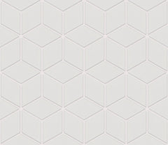 The Mosaic Factory Paris Mozaiek Tegel Cubic - Wit Porselein Geglazuurd 266x305 mm