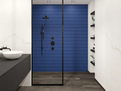 The Mosaic Factory Paris Mozaiek Tegel Picket- Blauw Porselein Geglazuurd 258x313 mm