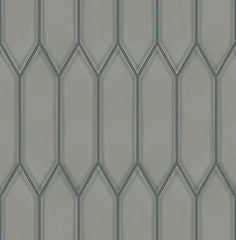 The Mosaic Factory Paris Mozaiek Tegel Picket- Groen Grijs Porselein Geglazuurd 258x313 mm