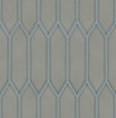 The Mosaic Factory Paris Mozaiek Tegel Picket- Groen Grijs Porselein Geglazuurd 258x313 mm