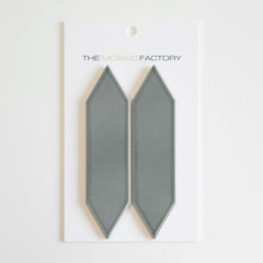 The Mosaic Factory Paris Mozaiek Tegel Picket- Groen Grijs Porselein Geglazuurd 258x313 mm