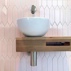 The Mosaic Factory Paris Mozaiek Tegel Picket- Roze Porselein Geglazuurd 255x315 mm