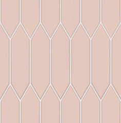 The Mosaic Factory Paris Mozaiek Tegel Picket- Roze Porselein Geglazuurd 255x315 mm