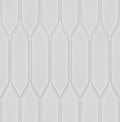 The Mosaic Factory Paris Mozaiek Tegel Picket- Wit Porselein Geglazuurd 255x315 mm