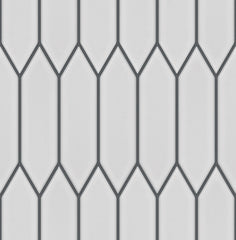 The Mosaic Factory Paris Mozaiek Tegel Picket- Wit Porselein Geglazuurd 255x315 mm