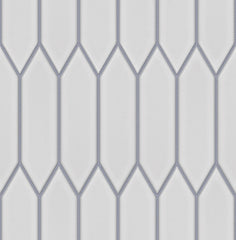 The Mosaic Factory Paris Mozaiek Tegel Picket- Wit Porselein Geglazuurd 255x315 mm