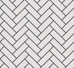 The Mosaic Factory Paris Mozaiek Tegel Visgraat - Wit Porselein Geglazuurd 247x318 mm