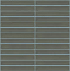 The Mosaic Factory Sevilla Mozaïek Tegel Kitkat Vinger - Army Groen Porselein Geglazuurd 296x299 mm