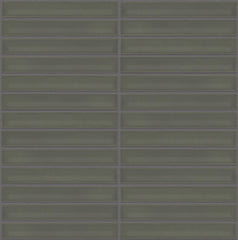 The Mosaic Factory Sevilla Mozaïek Tegel Kitkat Vinger - Army Groen Porselein Geglazuurd 296x299 mm