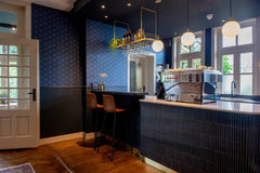 The Mosaic Factory Sevilla Mozaïek Tegel Kitkat Vinger - Blauw Grijs Porselein Geglazuurd 296x299 mm