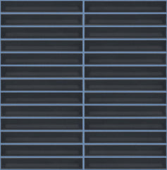 The Mosaic Factory Sevilla Mozaïek Tegel Kitkat Vinger - Blauw Grijs Porselein Geglazuurd 296x299 mm