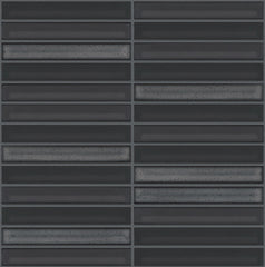 The Mosaic Factory Sevilla Mozaïek Tegel Kitkat Vinger - Donker Grijs Geglazuurd Porselein 296x299 mm