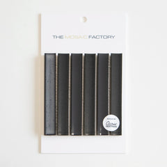 The Mosaic Factory Sevilla Mozaïek Tegel Kitkat Vinger - Donker Grijs Geglazuurd Porselein 296x299 mm