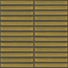 The Mosaic Factory Sevilla Mozaïek Tegel Kitkat Vinger - Geel Porselein Geglazuurd 296x299 mm