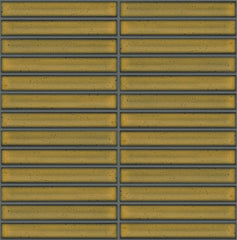 The Mosaic Factory Sevilla Mozaïek Tegel Kitkat Vinger - Geel Porselein Geglazuurd 296x299 mm