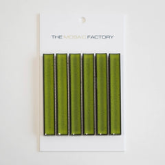 The Mosaic Factory Sevilla Mozaïek Tegel Kitkat Vinger - Groen Porselein Geglazuurd 296x299 mm