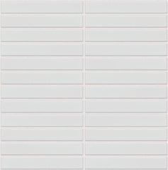 The Mosaic Factory Sevilla Mozaïek Tegel Kitkat Vinger - Mat Wit Porselein Geglazuurd 296x300 mm