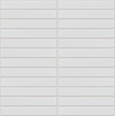 The Mosaic Factory Sevilla Mozaïek Tegel Kitkat Vinger - Mat Wit Porselein Geglazuurd 296x300 mm