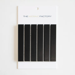 The Mosaic Factory Sevilla Mozaïek Tegel Kitkat Vinger - Mat Zwart Porselein Geglazuurd 296x300 mm