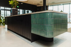 The Mosaic Factory Sevilla Mozaïek Tegel Kitkat Vinger - Oceaan Groen Porselein Geglazuurd 296x299 mm