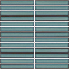 The Mosaic Factory Sevilla Mozaïek Tegel Kitkat Vinger - Oceaan Groen Porselein Geglazuurd 296x299 mm