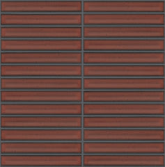 The Mosaic Factory Sevilla Mozaïek Tegel Kitkat Vinger - Terra Rood Porselein Geglazuurd 296x299 mm