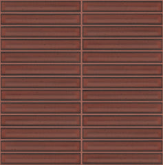 The Mosaic Factory Sevilla Mozaïek Tegel Kitkat Vinger - Terra Rood Porselein Geglazuurd 296x299 mm