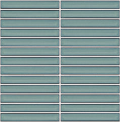 The Mosaic Factory Sevilla Mozaïek Tegel Kitkat Vinger - Turquoise Porselein Geglazuurd 296x299 mm