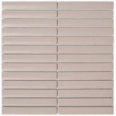 The Mosaic Factory Sevilla Mozaïek Tegel Kitkat Vinger - Vintage Pink Porselein Geglazuurd 296x299 mm