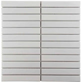 The Mosaic Factory Sevilla Mozaïek Tegel Kitkat Vinger - Wit Porselein Geglazuurd 296x300 mm