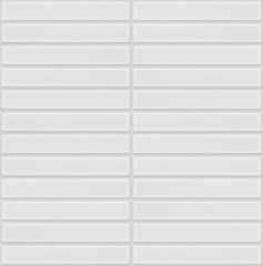 The Mosaic Factory Sevilla Mozaïek Tegel Kitkat Vinger - Wit Porselein Geglazuurd 296x300 mm