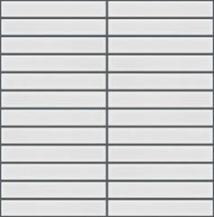 The Mosaic Factory Sevilla Mozaïek Tegel Kitkat Vinger - Wit Porselein Geglazuurd 296x300 mm