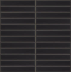 The Mosaic Factory Sevilla Mozaïek Tegel Kitkat Vinger - Zwart Porselein Geglazuurd 296x300 mm