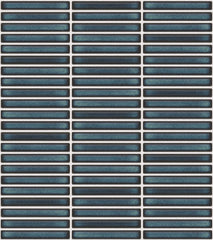 The Mosaic Factory Sevilla Mozaïek Tegel Mini Kitkat Vinger - Gespikkeld Azuur blauw Porselein Geglazuurd 282x308 mm