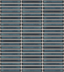 The Mosaic Factory Sevilla Mozaïek Tegel Mini Kitkat Vinger - Gespikkeld Azuur blauw Porselein Geglazuurd 282x308 mm