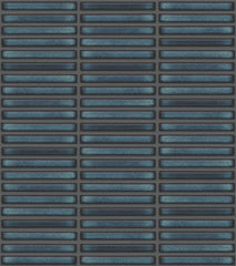 The Mosaic Factory Sevilla Mozaïek Tegel Mini Kitkat Vinger - Gespikkeld Azuur blauw Porselein Geglazuurd 282x308 mm