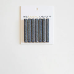 The Mosaic Factory Sevilla Mozaïek Tegel Mini Kitkat Vinger - Gespikkeld Grijs blauw Porselein Geglazuurd 282x308 mm