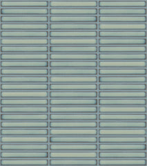 The Mosaic Factory Sevilla Mozaïek Tegel Mini Kitkat Vinger - Gespikkeld Lichtgroen Porselein Geglazuurd 282x308 mm