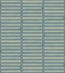 The Mosaic Factory Sevilla Mozaïek Tegel Mini Kitkat Vinger - Gespikkeld Lichtgroen Porselein Geglazuurd 282x308 mm